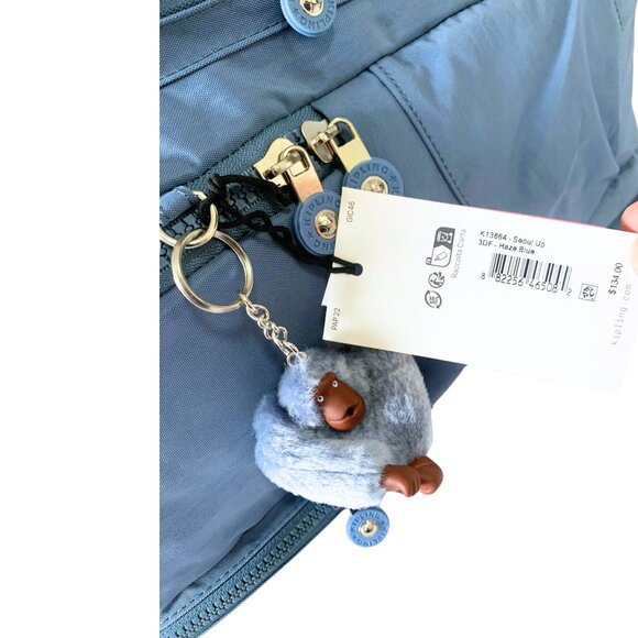 Vintage brand new Extra Large 47cm xl 17" Laptop Kipling Seoul Backpack Blue - Picture 6 of 14